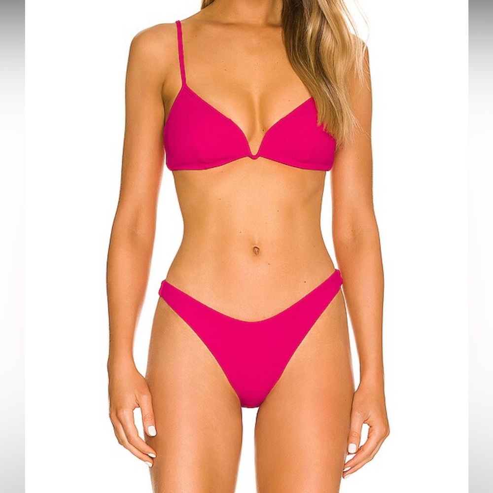L*Space Set Helena Top & Cabana Bottom Bitsy Bikini Swim in Bougainville NWT